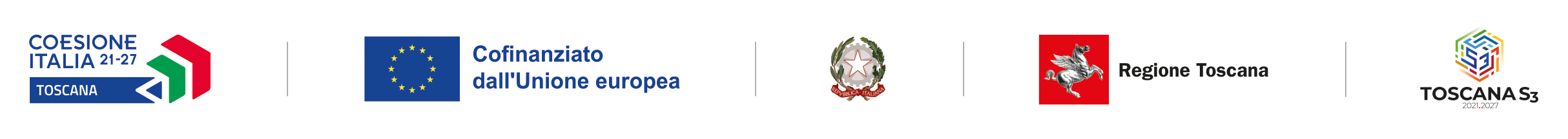 Coesione Italia 21–27 Toscana; Co-funded by the European Union; Italian Republic; Regione Toscana.